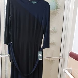 NWT Lauren by Ralph Lauren Dress Sz8 Midi $80